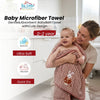 THE LITTLE LOOKERS Microfiber Premium Soft Baby Towel with Cute Embroidery Design | Ultra-Soft & Highly Absorbent | Lightweight & Gentle | Ideal for Newborns & Toddlers (0–2 Years) | Multi-Purpose Use