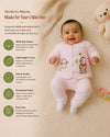 THE LITTLE LOOKERS Baby Winter 5-Piece Set | Soft Cotton Quilted Top, Cap, Bib & 2 Bottoms | Warm Clothing Set for Babies