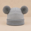 THE LITTLE LOOKERS Baby Winter Wool Cap with Double Pom Pom | Soft Knitted Beanie Hat for Boys & Girls | Warm Stretchable Acrylic Wool Cap for Infants & Toddlers (0-2 Years)