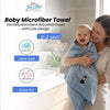 THE LITTLE LOOKERS Microfiber Premium Soft Baby Towel with Cute Embroidery Design | Ultra-Soft & Highly Absorbent | Lightweight & Gentle | Ideal for Newborns & Toddlers (0–2 Years) | Multi-Purpose Use