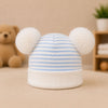 THE LITTLE LOOKERS Baby Winter Wool Cap with Double Pom Pom | Soft Knitted Beanie Hat for Boys & Girls | Warm Stretchable Acrylic Wool Cap for Infants & Toddlers (0-2 Years)