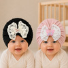 THE LITTLE LOOKERS Baby Turban Cap | Soft Bow Knot Hat for Newborn Boys & Girls (3-18 Months)