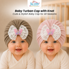 THE LITTLE LOOKERS Baby Turban Cap | Soft Bow Knot Hat for Newborn Boys & Girls (3-18 Months)