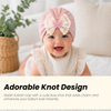 THE LITTLE LOOKERS Baby Turban Cap | Soft Bow Knot Hat for Newborn Boys & Girls (3-18 Months)