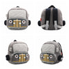 THE LITTLE LOOKERS Preschool Kids School Bags Cute Soft Plush Baby Backpack for Baby Boys, Baby Girls- Grey (Classic Car)