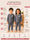 THE LITTLE LOOKERS Kids Winter Thermal Wear | Unisex Fleece Innerwear Set for Baby Girl & Baby Boy | Warm Woolen T-Shirt & Bottom Set