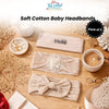 THE LITTLE LOOKERS Baby Hairband | Lace Bow Headbands | Stretchable & Lightweight | Headband Accessory for Newborns, Infants & Girls | Soft Elastic Cotton Hair Band 3 pcs Set (6 Months - 5Years)