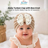 THE LITTLE LOOKERS Baby Turban Cap | Bow Knot Headwear for Newborn Boys & Girls | Soft & Cute Baby Hat | Cap for Babies | Lovely Flower Turban Cap 3-12 Months