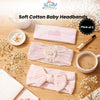 THE LITTLE LOOKERS Baby Hairband | Lace Bow Headbands | Stretchable & Lightweight | Headband Accessory for Newborns, Infants & Girls | Soft Elastic Cotton Hair Band 3 pcs Set (6 Months - 5Years)