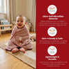 THE LITTLE LOOKERS Microfiber Premium Soft Baby Towel with Cute Embroidery Design | Ultra-Soft & Highly Absorbent | Lightweight & Gentle | Ideal for Newborns & Toddlers (0–2 Years) | Multi-Purpose Use