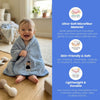 THE LITTLE LOOKERS Microfiber Premium Soft Baby Towel with Cute Embroidery Design | Ultra-Soft & Highly Absorbent | Lightweight & Gentle | Ideal for Newborns & Toddlers (0–2 Years) | Multi-Purpose Use