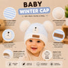 THE LITTLE LOOKERS Baby Winter Wool Cap with Double Pom Pom | Soft Knitted Beanie Hat for Boys & Girls | Warm Stretchable Acrylic Wool Cap for Infants & Toddlers (0-2 Years)