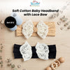 THE LITTLE LOOKERS Baby Hairband | Lace Bow Headbands | Stretchable & Lightweight | Headband for Newborns, Infants & Girls | Soft Elastic Cotton Hair Band