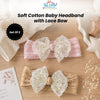 THE LITTLE LOOKERS Baby Hairband | Lace Bow Headbands | Stretchable & Lightweight | Headband for Newborns, Infants & Girls | Soft Elastic Cotton Hair Band