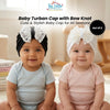 THE LITTLE LOOKERS Baby Turban Cap | Bow Knot Headwear for Newborn Boys & Girls | Soft & Cute Baby Hat | Cap for Babies | Lovely Flower Turban Cap 3-12 Months