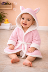 THE LITTLE LOOKERS Bathrobe for Babies | Super Soft & Absorbent | Hooded Bathrobe for Kids | Baby Hooded Bathgown for Newborn & Infant