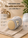 The Little Lookers Feeder Cover Sleeve with Handles | Soft Protective Bottle Holder for Baby Feeding Bottles | Water Proof/Resistant Bottle Cover with Anti-Slip Base | Fits Wide Neck / Philips Avent Bottles Up to 125ml/4oz
