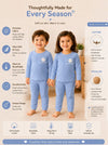 THE LITTLE LOOKERS Kids Winter Thermal Wear | Unisex Fleece Innerwear Set for Baby Girl & Baby Boy | Warm Woolen T-Shirt & Bottom Set