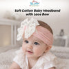 THE LITTLE LOOKERS Baby Hairband | Lace Bow Headbands | Stretchable & Lightweight | Headband for Newborns, Infants & Girls | Soft Elastic Cotton Hair Band