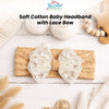 THE LITTLE LOOKERS Baby Hairband | Lace Bow Headbands | Stretchable & Lightweight | Headband for Newborns, Infants & Girls | Soft Elastic Cotton Hair Band