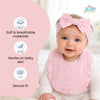 THE LITTLE LOOKERS Baby Hairband with Bib Set | Soft Cotton Headband & Muslin Bib Combo | Snap Button Closure Bib | Stretchable Headband | Newborn to Toddler (0–2 Years) | Gentle, Absorbent & Stylish Baby Accessory (Beige)