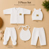 THE LITTLE LOOKERS Baby Winter 5-Piece Set | Soft Cotton Quilted Top, Cap, Bib & 2 Bottoms | Warm Clothing Set for Babies