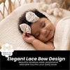 THE LITTLE LOOKERS Baby Hairband | Lace Bow Headbands | Stretchable & Lightweight | Headband for Newborns, Infants & Girls | Soft Elastic Cotton Hair Band