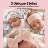 THE LITTLE LOOKERS Baby Hairband | Lace Bow Headbands | Stretchable & Lightweight | Headband Accessory for Newborns, Infants & Girls | Soft Elastic Cotton Hair Band 3 pcs Set (6 Months - 5Years)