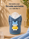 The Little Lookers Feeder Cover Sleeve with Handles | Soft Protective Bottle Holder for Baby Feeding Bottles | Water Proof/Resistant Bottle Cover with Anti-Slip Base | Fits Wide Neck / Philips Avent Bottles Up to 125ml/4oz
