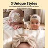 THE LITTLE LOOKERS Baby Hairband | Lace Bow Headbands | Stretchable & Lightweight | Headband Accessory for Newborns, Infants & Girls | Soft Elastic Cotton Hair Band 3 pcs Set (6 Months - 5Years)