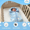 THE LITTLE LOOKERS Zipper Baby Blanket - Soft and Breathable Baby Wrapper, Swaddle for New Born Baby/Infants - Blue