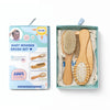 THE LITTLE LOOKERS Wooden Combo Set of 3 | Wooden Baby Hair Comb | Natural Soft Bristle | Baby Grooming Kit | Eco-Friendly Natural Hair Care Kit | Brush for Toddler | Hairbrush & Comb for Boys & Girls