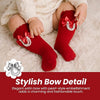 THE LITTLE LOOKERS Socks for Kids | Kid's Compact Cotton Stretch Solid Knee Length Sock | Stylish Socks | No Tightness | High-Top, Bow Pattern