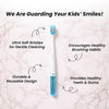 THE LITTLE LOOKERS Kids Toothbrush | Soft Bristles for Gentle Clean | Glitter Toothbrush | Easy To Hold Handle | Manual Toothbrushes for Babies/Kids/Toddlers (Blue)