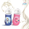 THE LITTLE LOOKERS Cute Animated Patterned Soft Stretchable Baby Feeding Bottle Cover for 125ml, 150ml to 240ml (Pack of 2)