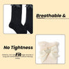 THE LITTLE LOOKERS Socks for Kids | Kid's Compact Cotton Stretch Solid Knee Length Sock | Stylish Socks | No Tightness | Cute Bow Pattern