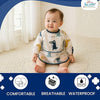 THE LITTLE LOOKERS Baby Bibs with Pocket Long Sleeved Bib for Toddlers, Kids I Washable, Lightweight & Waterproof, Bibs for 6 - 24 Months Baby (Pack of 3)