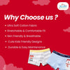 THE LITTLE LOOKERS Underwear for Baby Girl | Cotton Soft and Comfortable Kids Innerwear | Undergarment | Various Cute Patterns | Multicolor (Pack of 4)