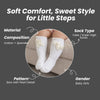 THE LITTLE LOOKERS Socks for Kids | Kid's Compact Cotton Stretch Solid Knee Length Sock | Stylish Socks | No Tightness | High-Top, Bow Pattern