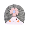 THE LITTLE LOOKERS Unisex Soft Turban Cap with Flower Bow, Beanie Cap for Newborn Baby/Infants, Baby Head-Wear | Suitable for 3 to 18 Months Baby
