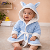 THE LITTLE LOOKERS Bathrobe for Babies | Super Soft & Absorbent | Hooded Bathrobe for Kids | Baby Hooded Bathgown for Newborn & Infant