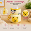 THE LITTLE LOOKERS Soft Plush Stretchable Baby Feeding Bottle Cover with Easy to Hold Strap | Cute Animated Overall Print Pack of 2, Multicolor