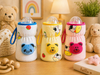 Bottle Covers for Philips Avent/Broad Neck Feeders Soft Plush Stretchable Baby Feeding Bottle Cover with Easy to Hold Strap|Overall Print (Multicolor, Wide Neck 240-330ml/8-11oz)