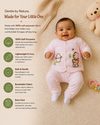 THE LITTLE LOOKERS New Born Baby Suit 5-Piece Set | Soft Polyester Quilted Top, Cap, Bib & 2 Bottoms (Open/Folded Feet)| Warm Clothing Set for Babies