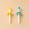 THE LITTLE LOOKERS Silicone Training Toothbrush with Soft Bristles, Gum Massager & Anti-Choking Shield| BPA Free Easy Grip Toothbrush for Babies/Kids/Toddlers
