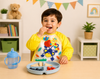THE LITTLE LOOKERS Waterproof Baby Feeding Bib with Sleeves & Crumb Catcher Pocket | Soft PVC Apron Bib with Tie Closure | Washable & Reusable for Babies & Toddlers 6 Months to 3 Years