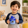 THE LITTLE LOOKERS Stainless Steel Sipper Cup for Babies & Kids | 260ml | Heat-Sensitive Nozzle Indicator | Leak-Proof & Airtight Lid | BPA-Free | Double Wall Insulated | Easy Grip Handles | Yellow