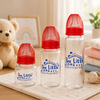 The Little Lookers Anti-Colic Glass Feeding Bottle with Silicone Sleeve | High Borosilicate Glass | BPA Free | Ultra Soft Flow Control Nipple | Leak-Proof Cap | Microwave & Dishwasher Safe | 0+ Months ( Pack of 2)