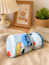 THE LITTLE LOOKERS Soft Plush Stretchable Baby Feeding Bottle Cover with Easy to Hold Strap | Cute Animated Overall Print Pack of 2 (Pink & Blue, Narrow Neck 120ml/4oz)
