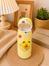 THE LITTLE LOOKERS Soft Plush Stretchable Baby Feeding Bottle Cover with Easy to Hold Strap | Cute Animated Overall Print Pack of 2 (Multicolor, Zip Closure 240ml,/8oz)